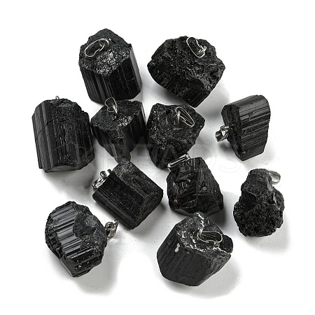 Natural Black Tourmaline Pendants LS-G-F739-01AP-1