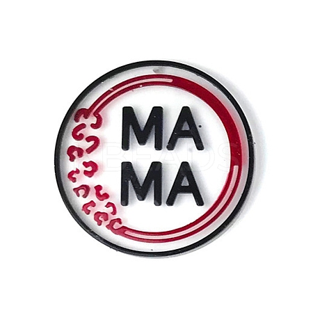 DIY Mother's Day Theme Flat Round Pendant Silicone Molds SIMO-H010-02A-1
