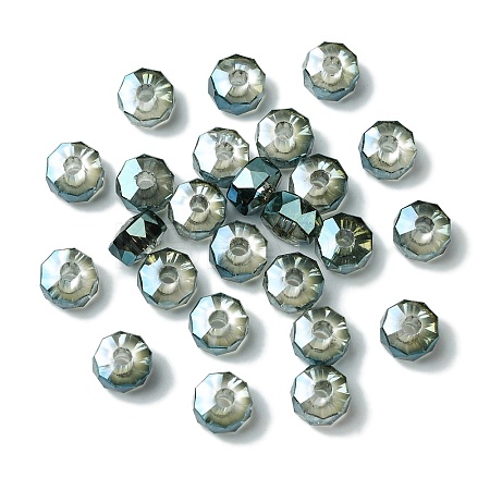 Transparent Electroplate Glass Beads GLAA-K064-10A-FR02-1