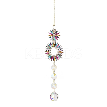 Alloy Rhinestone Hanging Ornaments HJEW-E012-02G-03-1