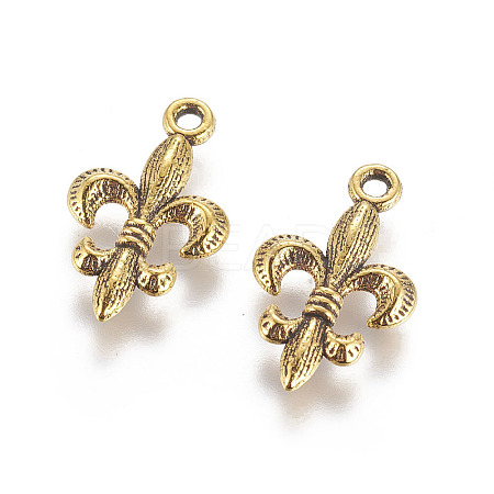 Tibetan Style Alloy Metal Fleur De Lis Pendants LS-PALLOY-EA8747Y-AG-1