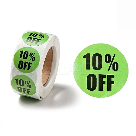 Percent Off Round Roll Stickers DIY-D078-01-1