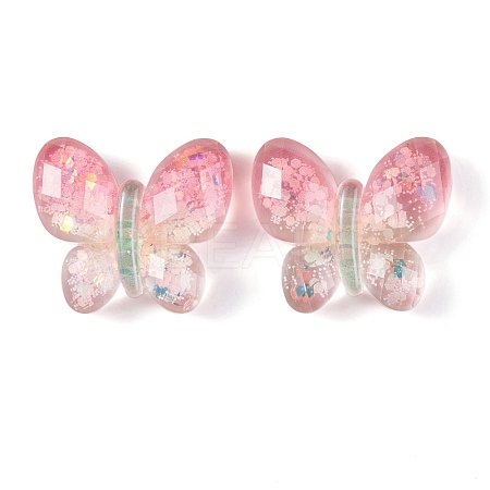 Transparent Epoxy Resin Butterfly Decoden Cabochons CRES-M034-02E-1