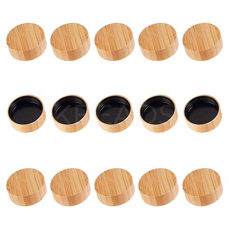 Spice Jars Lids LS-WOOD-WH0027-88-1