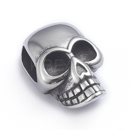 Retro 304 Stainless Steel Slide Charms/Slider Beads STAS-L243-022AS-1