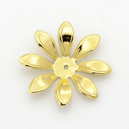 8-Petal Iron Flower Bead Caps X-IFIN-M008-01G-1