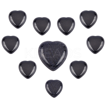 10Pcs Synthetic Blue Goldstone Cabochons G-SC0001-51A-1