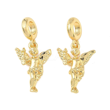 Brass Angel European Dangle Charms KK-L256-35G-1