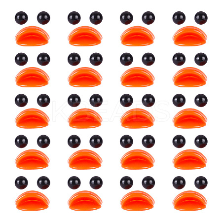 GOMAKERER 20Pcs Plastic Doll Duck Craft Mouth & 40Pcs Craft Eyes Cabochons FIND-GO0001-17-1