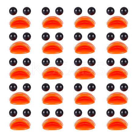 20Pcs Plastic Doll Duck Craft Mouth & 40Pcs Craft Eyes Cabochons FIND-GO0001-17-1