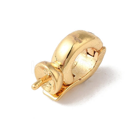 Brass Fold Over Clasps KK-H483-16G-1