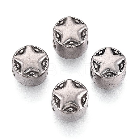 304 Stainless Steel European Style Large Hole Beads STAS-T072-104AS-1