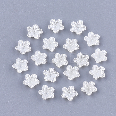 ABS Plastic Imitation Pearl Cabochons OACR-T018-03-1