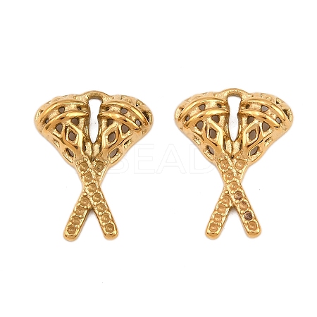 304 Stainless Steel Pendant Rhinestone Settings STAS-H241-15G-1