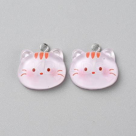 Transparent Resin Pendants for Hairpin Accessories RESI-WH0081-02B-1