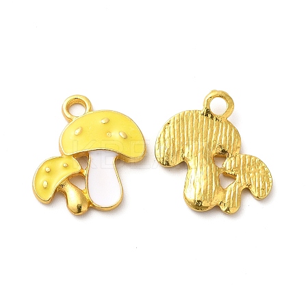Rack Plating Alloy Enamel Pendants ENAM-F146-09G-1