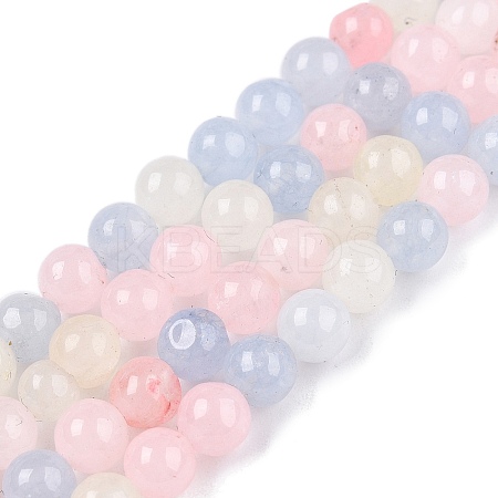 Dyed Natural White Jade Beads Strands G-T140-4mm-A03-1