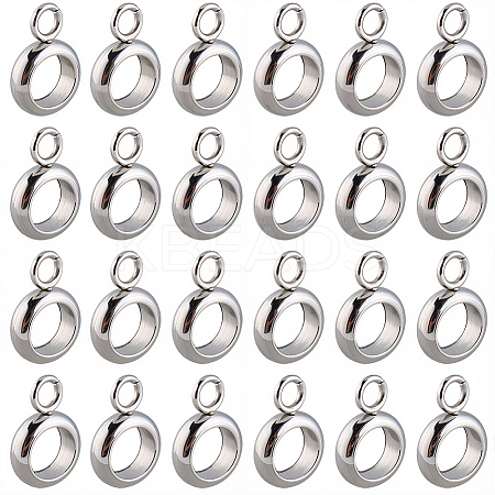 100Pcs 201 Stainless Steel Tube Bails STAS-SC0010-75-1