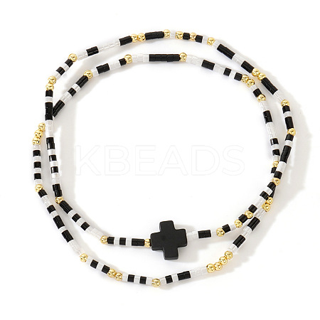 2Pcs Bohemian Glass Seed Beaded Stretch Bracelet Sets XM0961-1-1