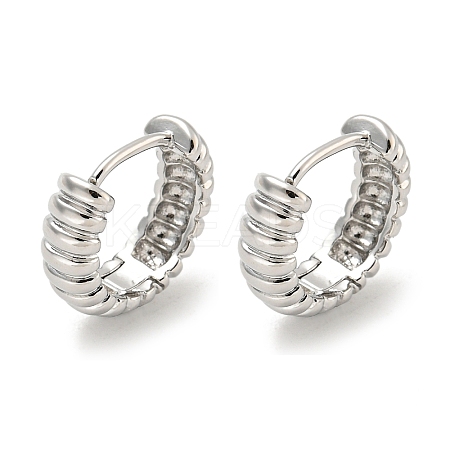 Brass Hoop Earrings EJEW-L211-010E-P-1