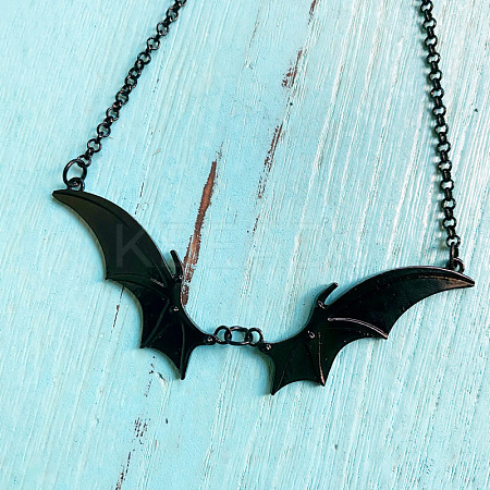 Gothic Bat Wings Alloy Pendant Necklaces FS-WG0FB67-02-1