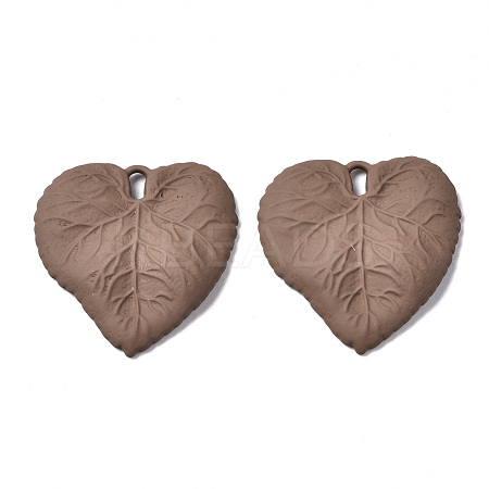 Spray Painted Alloy Pendants PALLOY-T077-115C-RS-1