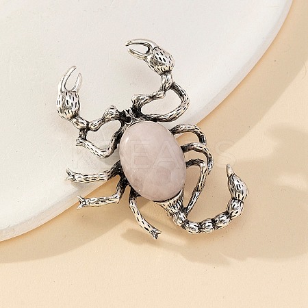 Rose Quartz Brooches PW-WG81823-02-1