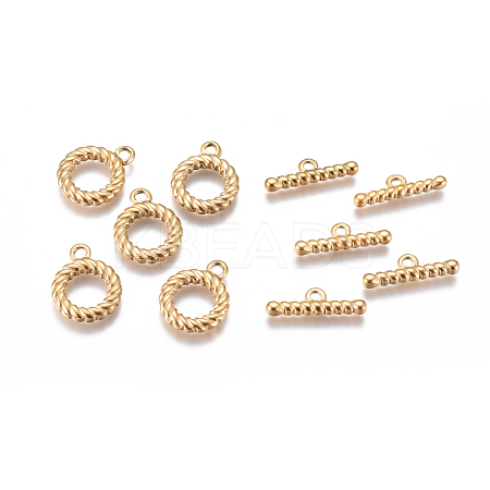 Ion Plating(IP) 304 Stainless Steel Toggle Clasps STAS-F241-08-G-1