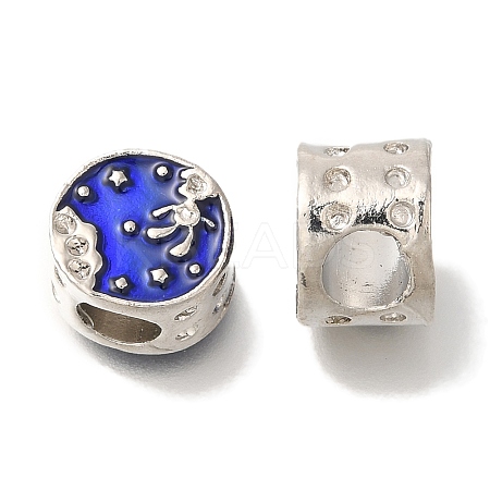 Rack Plating Alloy Enamel European Beads FIND-H005-31P-1