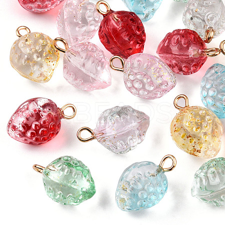 Transparent Spray Painted Glass Pendants GLAA-CJC0014-01-1