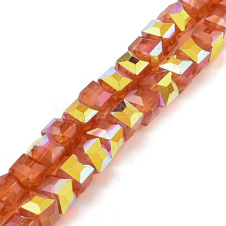 Baking Painted Glass Beads Strands DGLA-D001-05D-1