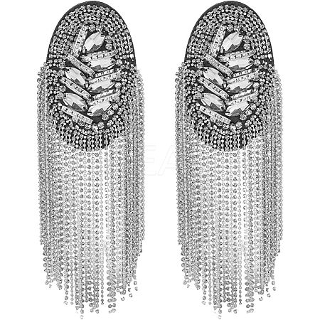 2Pcs Detachable Iron Tassel Epaulettes FIND-FH0005-44P-1