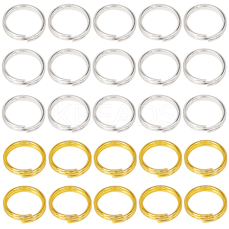 SOFPLATE 600Pcs 2 Colors Brass Split Rings KK-SP0001-82B-1