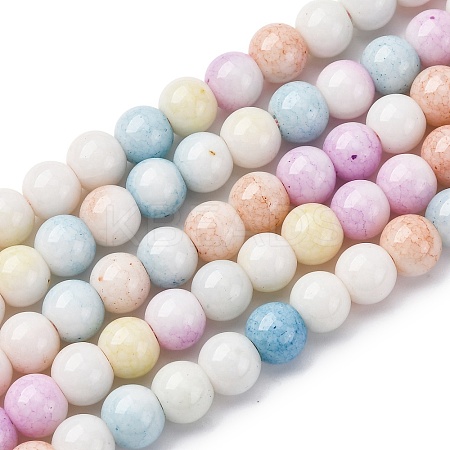 Ombre Effect Dyed Glass Beads Strands X-GLAA-T031-01O-06-1