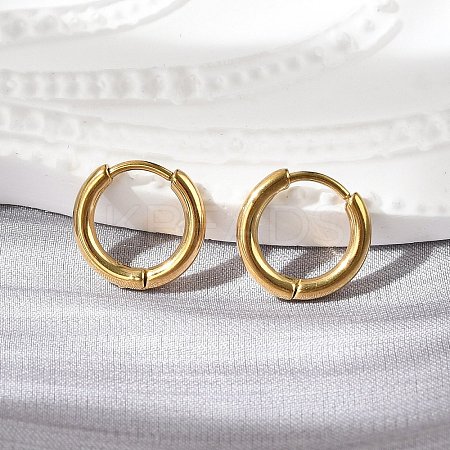 304 Stainless Steel Huggie Hoop Earrings EJEW-G272-02-8mm-G-1