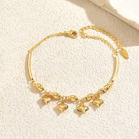 Bohemian Brass Tassel Anklets for Women PS3408-2-1