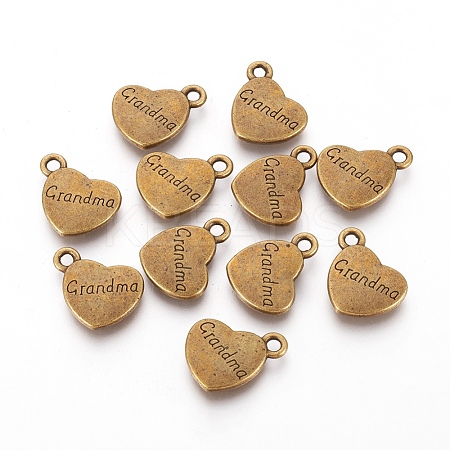 Mother's Day Tibetan Style Alloy Pendants TIBEP-5408-AB-FF-1