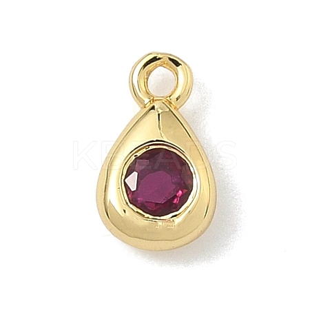Brass Micro Pave Cubic Zirconia Charms KK-G548-20G-01-1