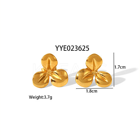 Elegant Flower 304 Stainless Steel Stud Earrings Jewelry Accessories MD4643-2-1