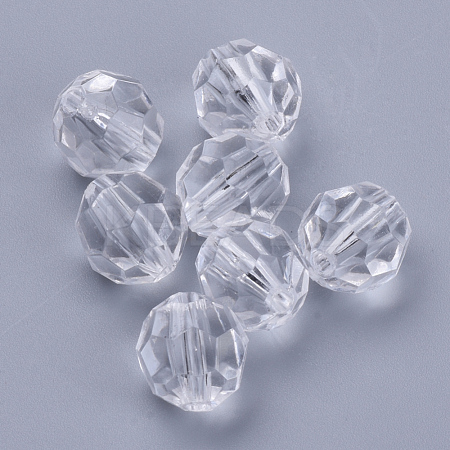 Transparent Acrylic Beads X-TACR-Q257-6mm-V01-1