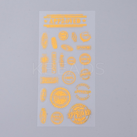 Waterproof Self Adhesive Hot Stamping Stickers Sets DIY-L030-07E-1