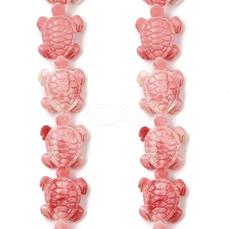 Synthetic Coral Dyed Beads Strands SHEL-Z003-04B-1