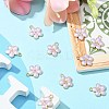 10Pcs Light Gold Plated Alloy Enamel Pendants ENAM-YW0002-15A-6