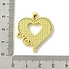 Mother's Day Brass Micro Pave Clear Cubic Zirconia Pendants KK-H472-13G-05-3