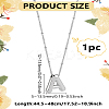 1pc Brass Chain with Alloy Letter Pendants Necklaces NJEW-LP0001-41A-P-2