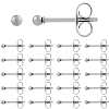 100Pcs 304 Stainless Steel Round Stud Earrings EJEW-BBC0002-05A-P-1