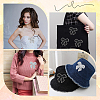 8Pcs 2 Colors Bowknot Hotfix Rhinestone Iron on Patches Appliques DIY-CP0009-66-5