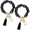 2Pcs Acrylic Cable Chain Bracelet Pendant Decorations AJEW-SC0003-71F-1