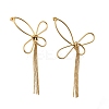 304 Stainless Steel Butterfly Tassel Stud Earrings EJEW-B151-02-2