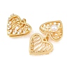 Brass Micro Pave Clear Cubic Locket Pendants KK-Z140-29G-2